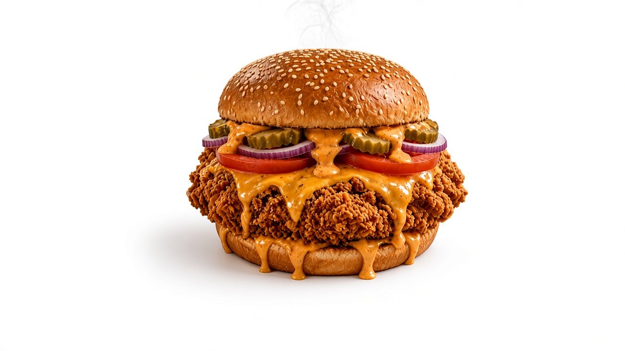 Crispy chicken burger